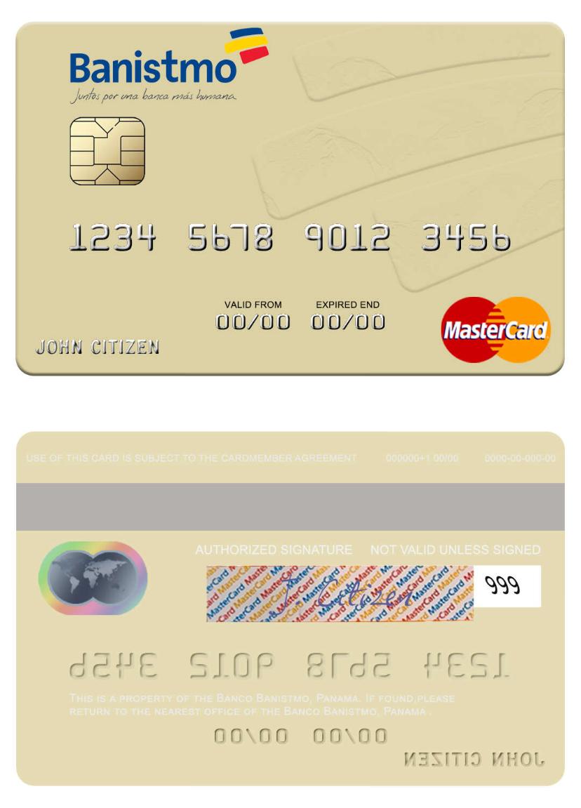 Panama Banco Banistmo mastercard